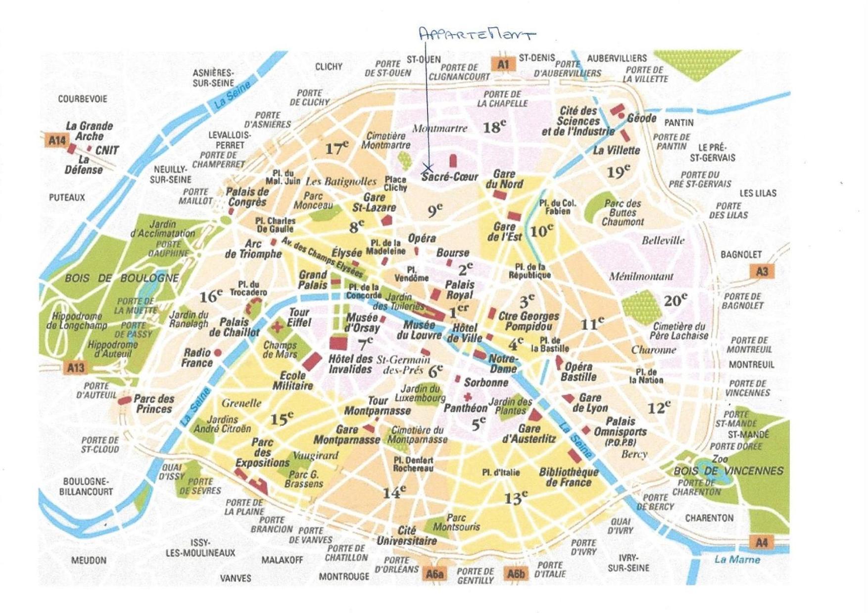 דירות Paris Sacre Coeur Montmartre Et Tour Eiffel, 8 People, מראה חיצוני תמונה